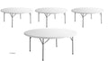 White Round Folding Table 6 Ft N1715