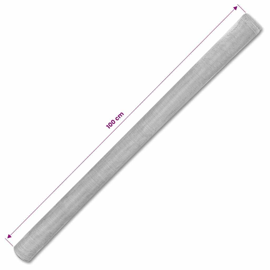 Aluminum Mesh Roll 39.4x196.9 Inch Silver Y445595