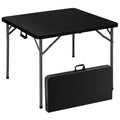 34" Black Square Folding Table with Carrying Handle X5417