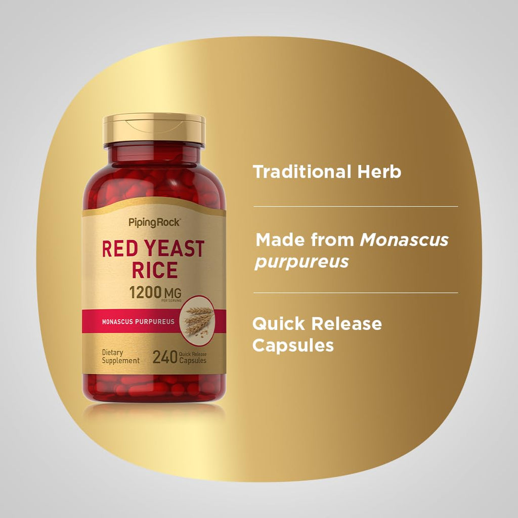 Red Yeast Rice 1200 mg 240 Capsules Y477