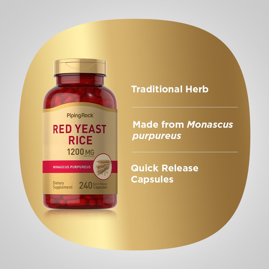 Red Yeast Rice 1200 mg 240 Capsules Y477