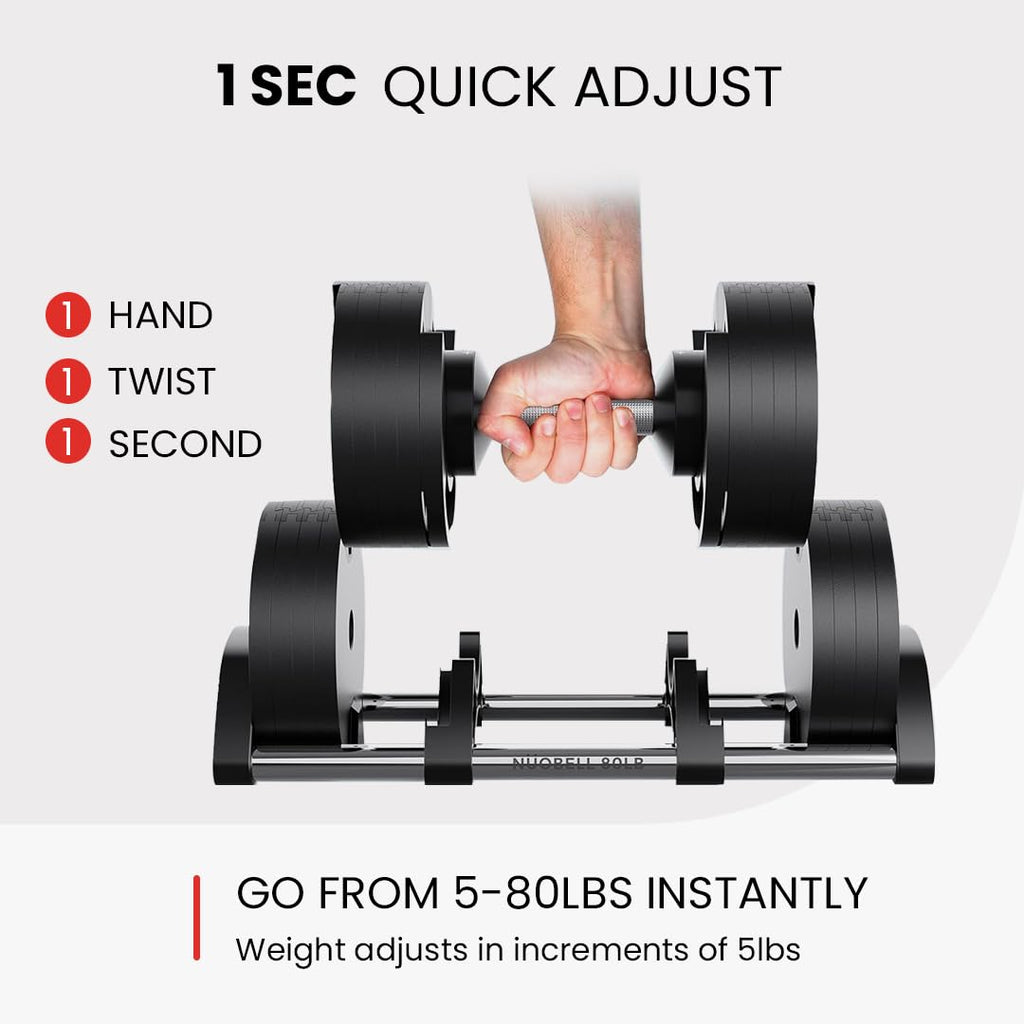 Adjustable Dumbbells 5-80 lb Set of 2 A992148