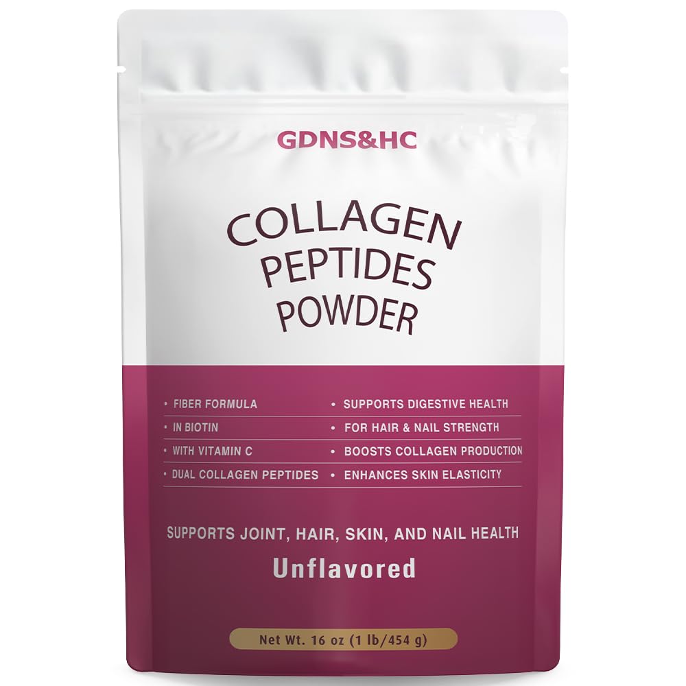 Unflavored Hydrolyzed Collagen Peptides Powder 16 oz T506