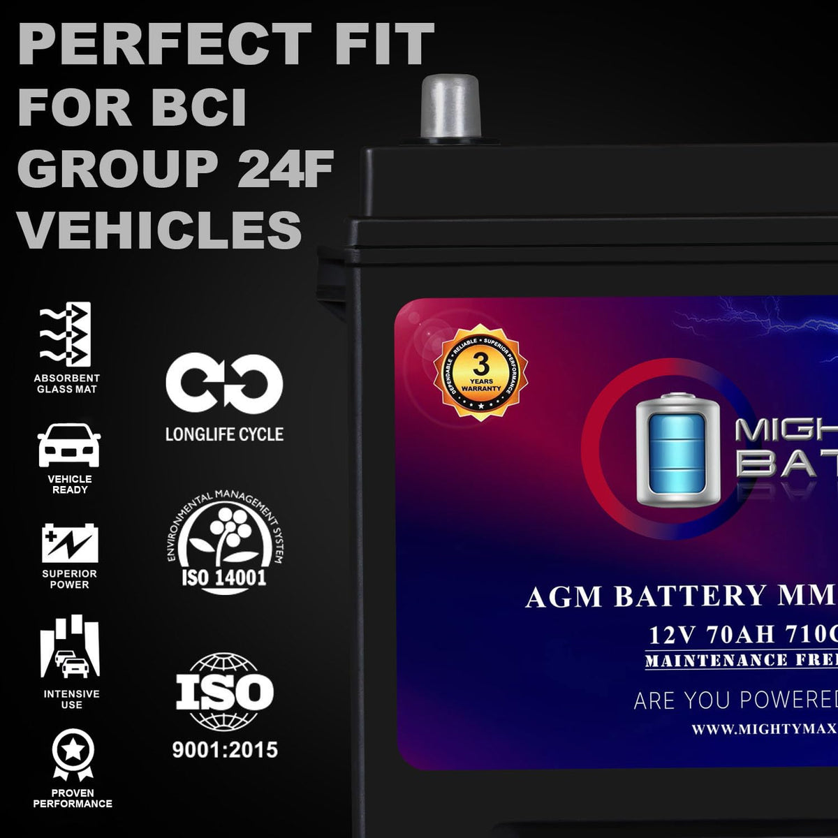 12V 70Ah AGM Replacement Battery A5551