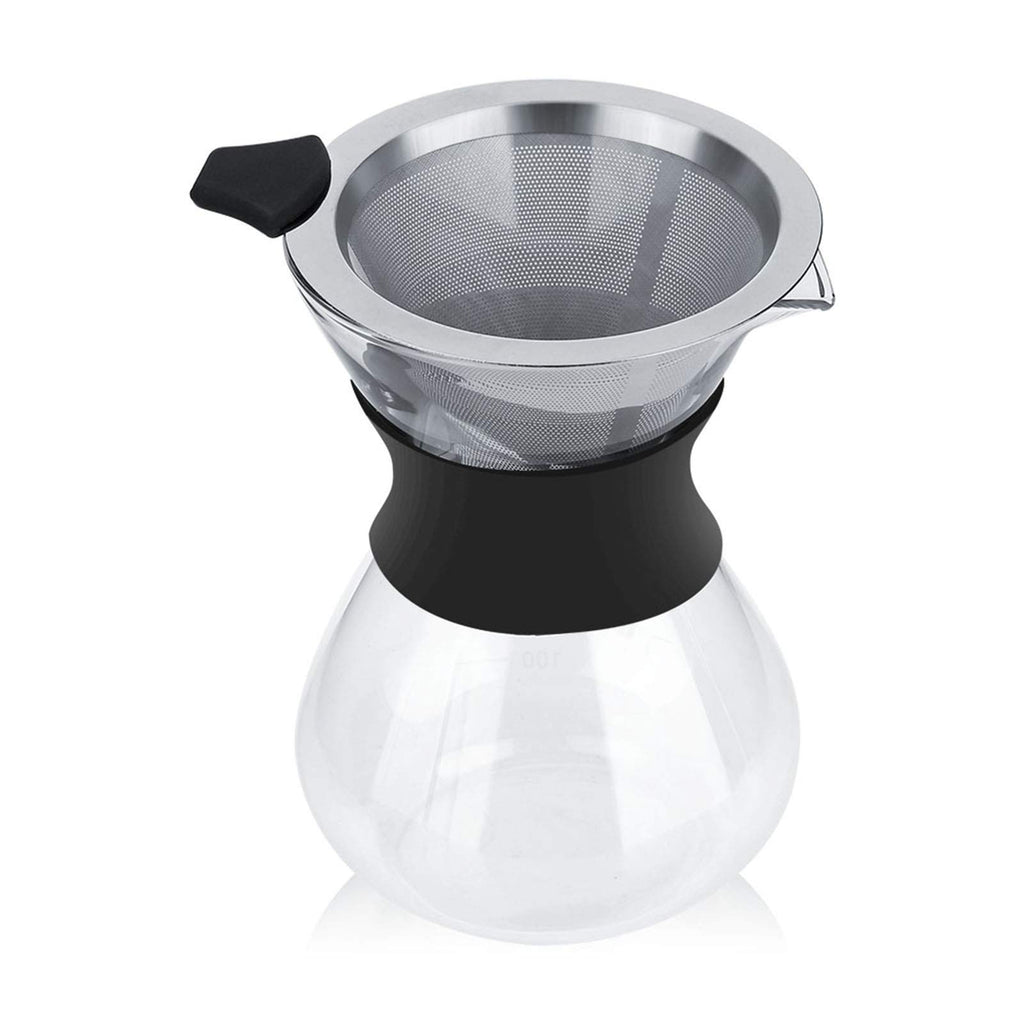 Pour Over Coffee Maker, Paperless Glass Dripper 400ML O568