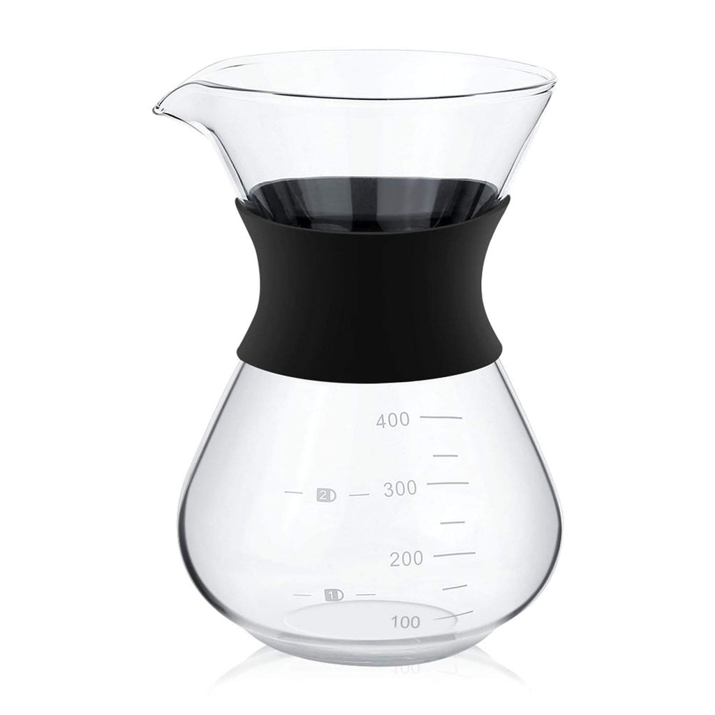 Pour Over Coffee Maker, Paperless Glass Dripper 400ML O568