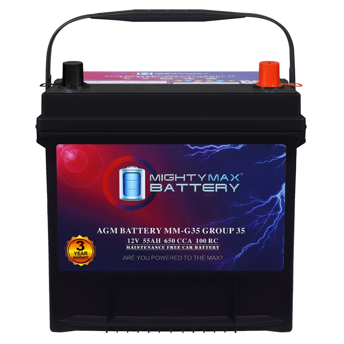 12V 55Ah AGM Replacement Battery O46118