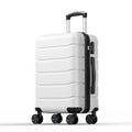 20 Inch White Hard Shell Carry on Luggage U326