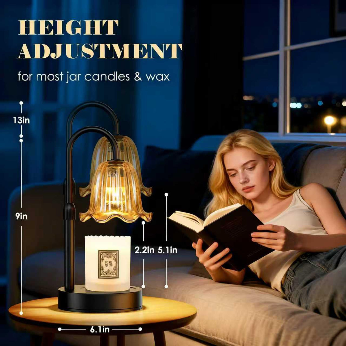 Candle Warmer Lamp with Timer Dimmer E104260