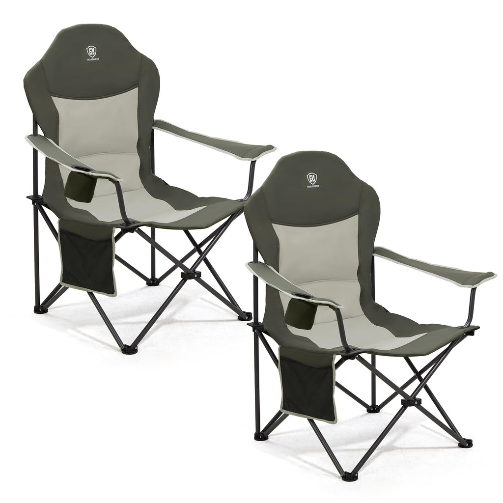 Folding Camping Chairs 2 Pack Green D850