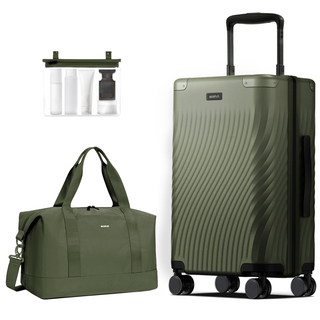 Hardside Expandable Carry On Luggage 20" Green U450497