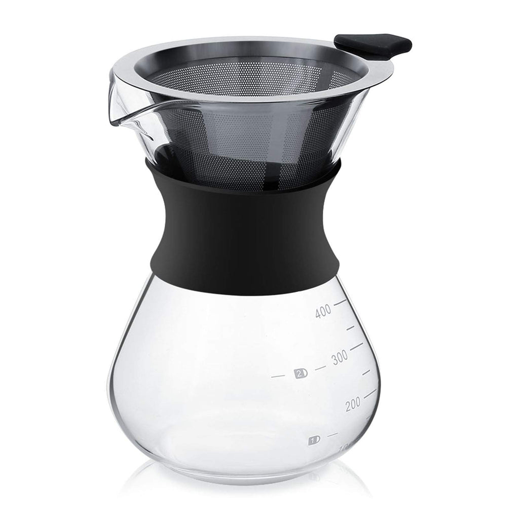 Pour Over Coffee Maker, Paperless Glass Dripper 400ML O568