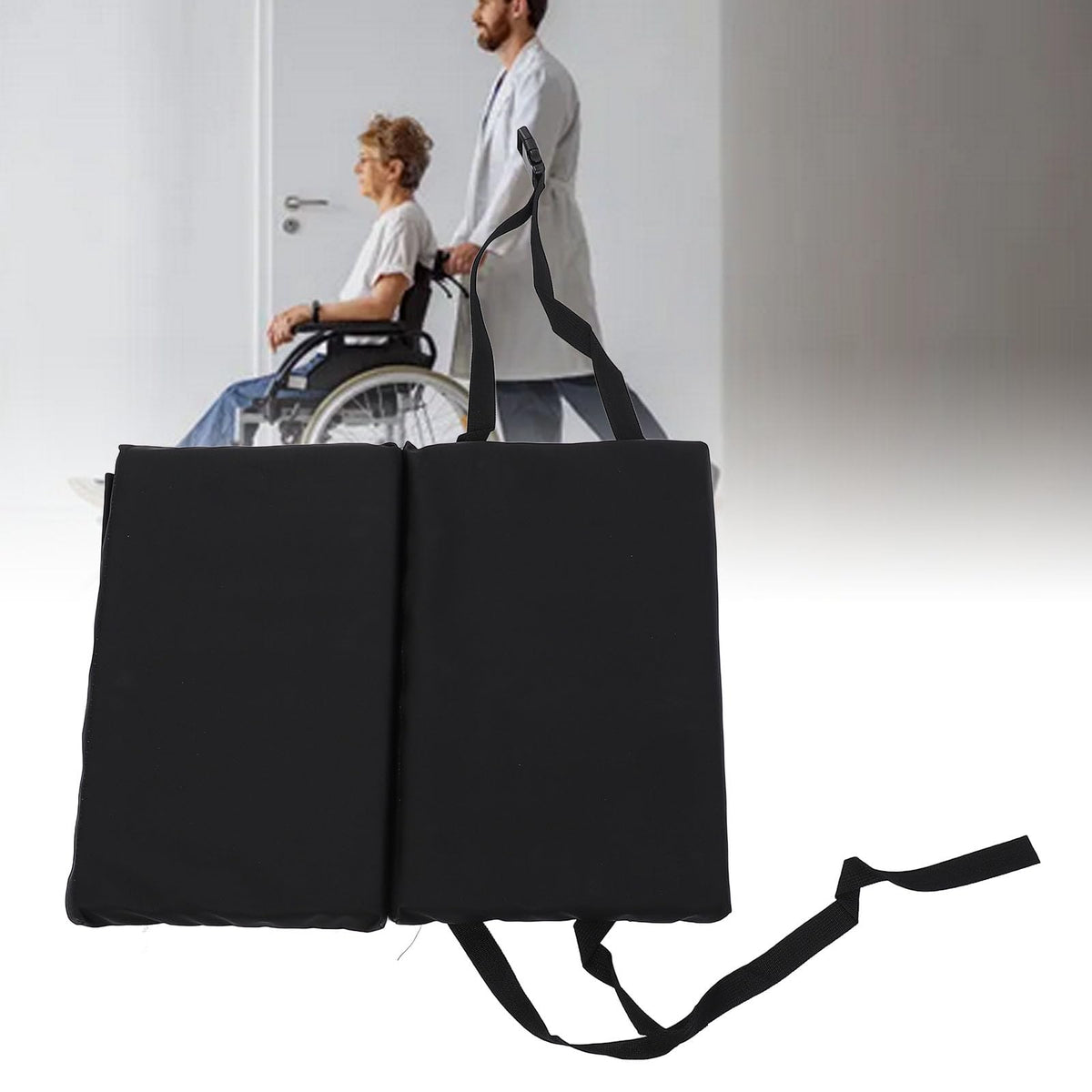 Padded Wheelchair Foot Rest Extender, 16 x 20 x 1in Black X512412