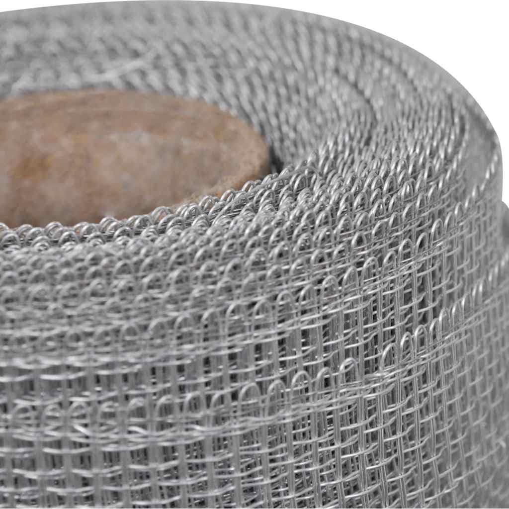 Aluminum Mesh Roll 39.4x196.9 Inch Silver Y445595