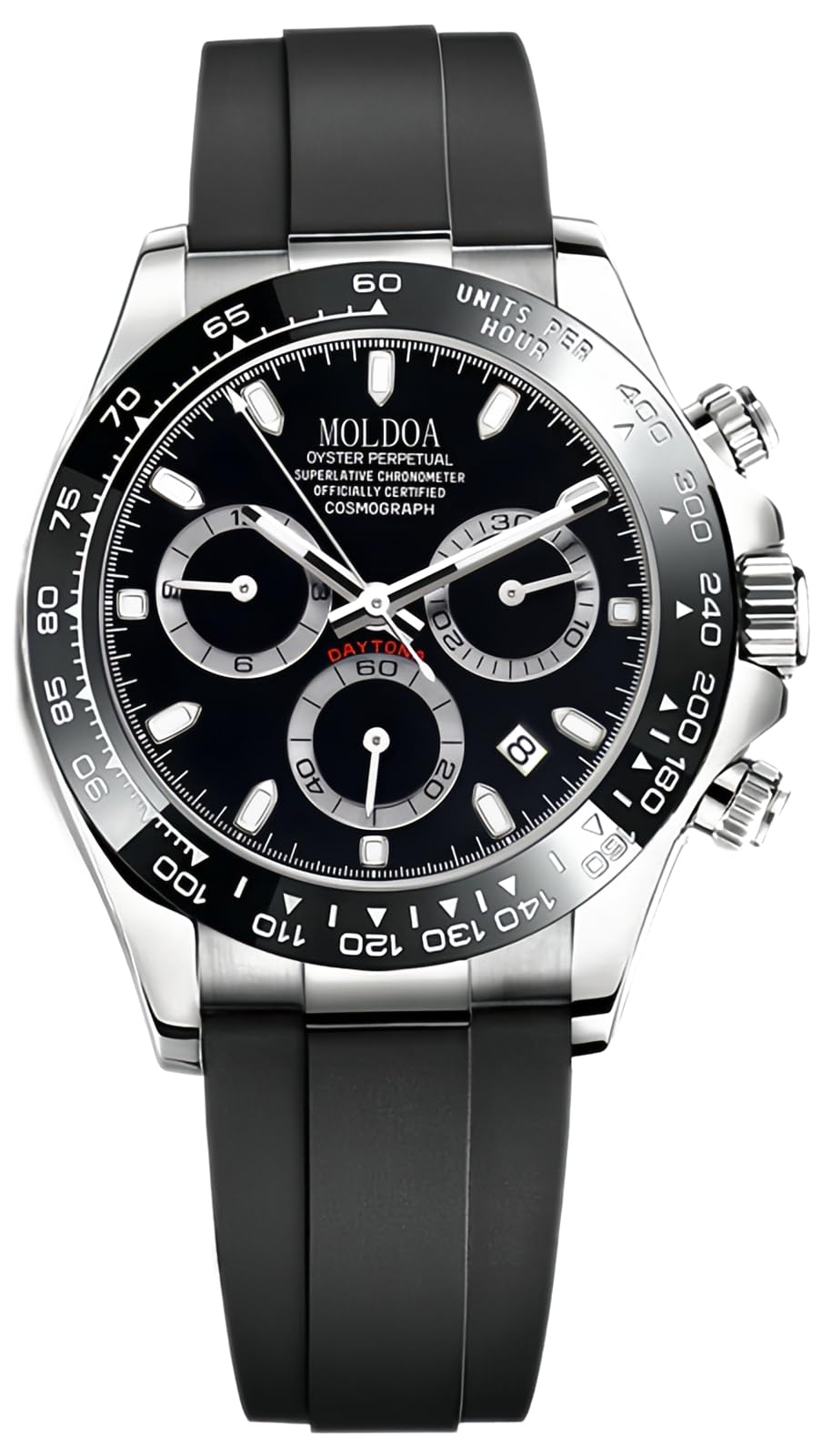 Men's Analog Quartz Chronograph Waterproof Silicone Strap Watch W9928