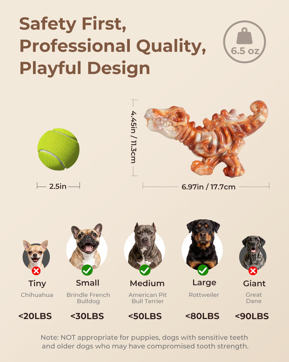 2-Pack Tough Dog Chew Toys H6447