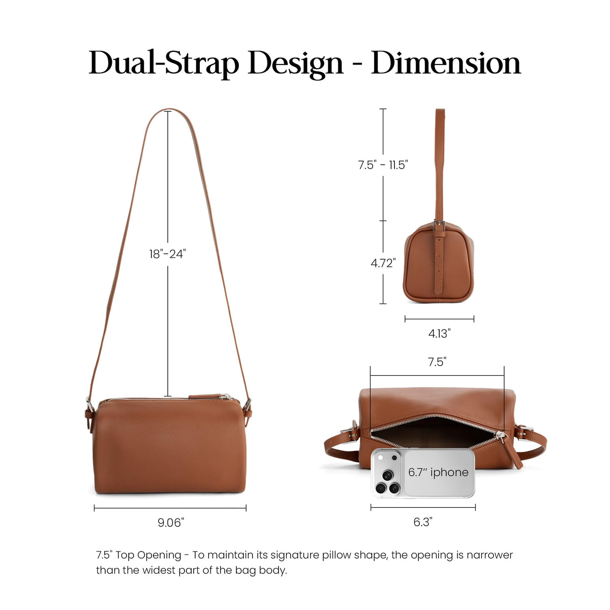 Genuine Leather Mini Crossbody Bag T6600