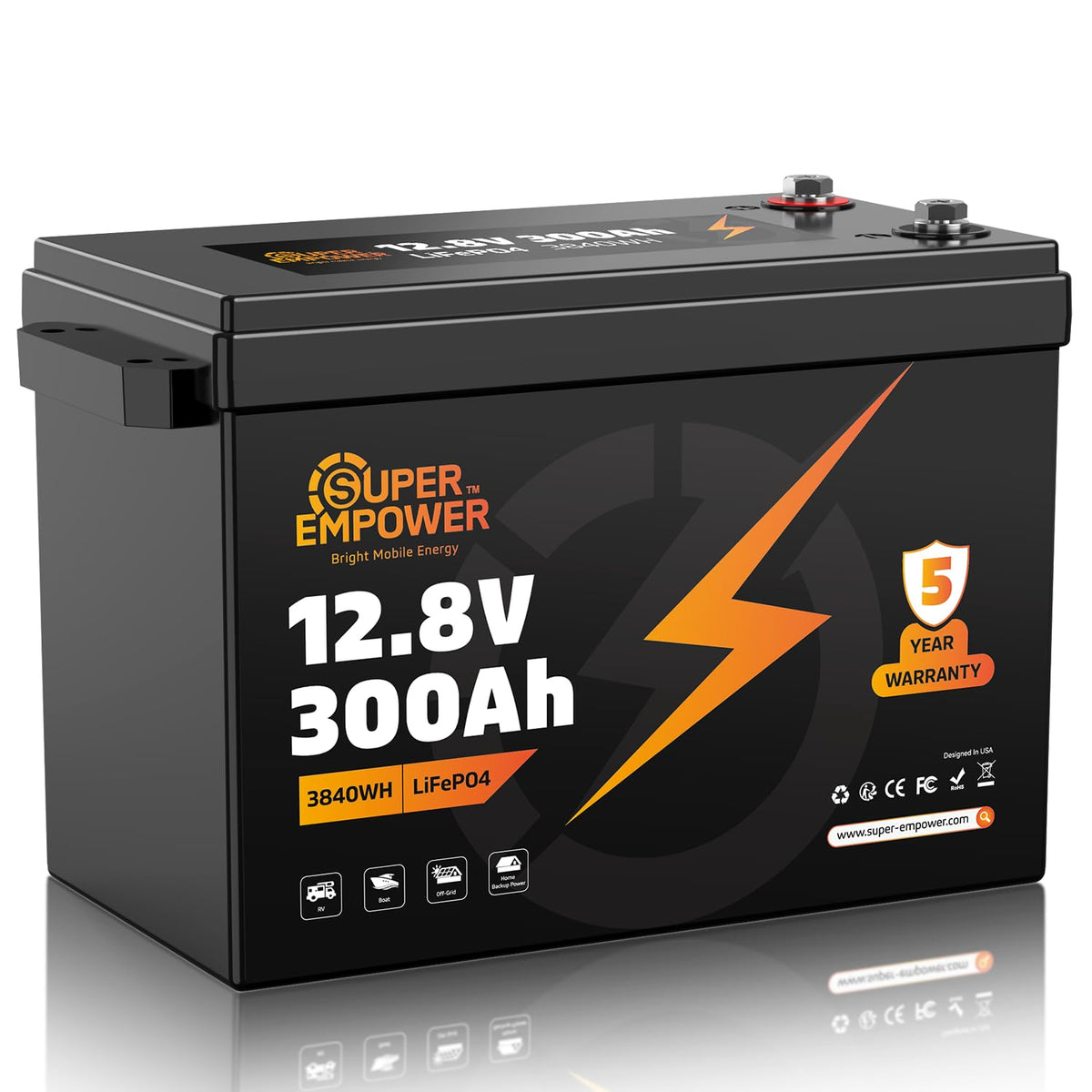 12V 300Ah LiFePO4 Lithium Battery X4442