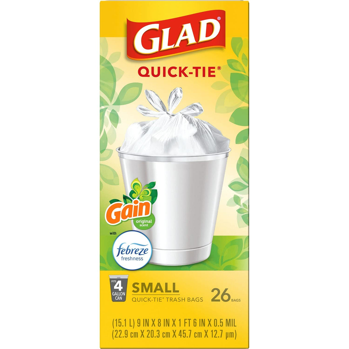4 Gal 26 Count Trash Bags Pack of 6 D70389