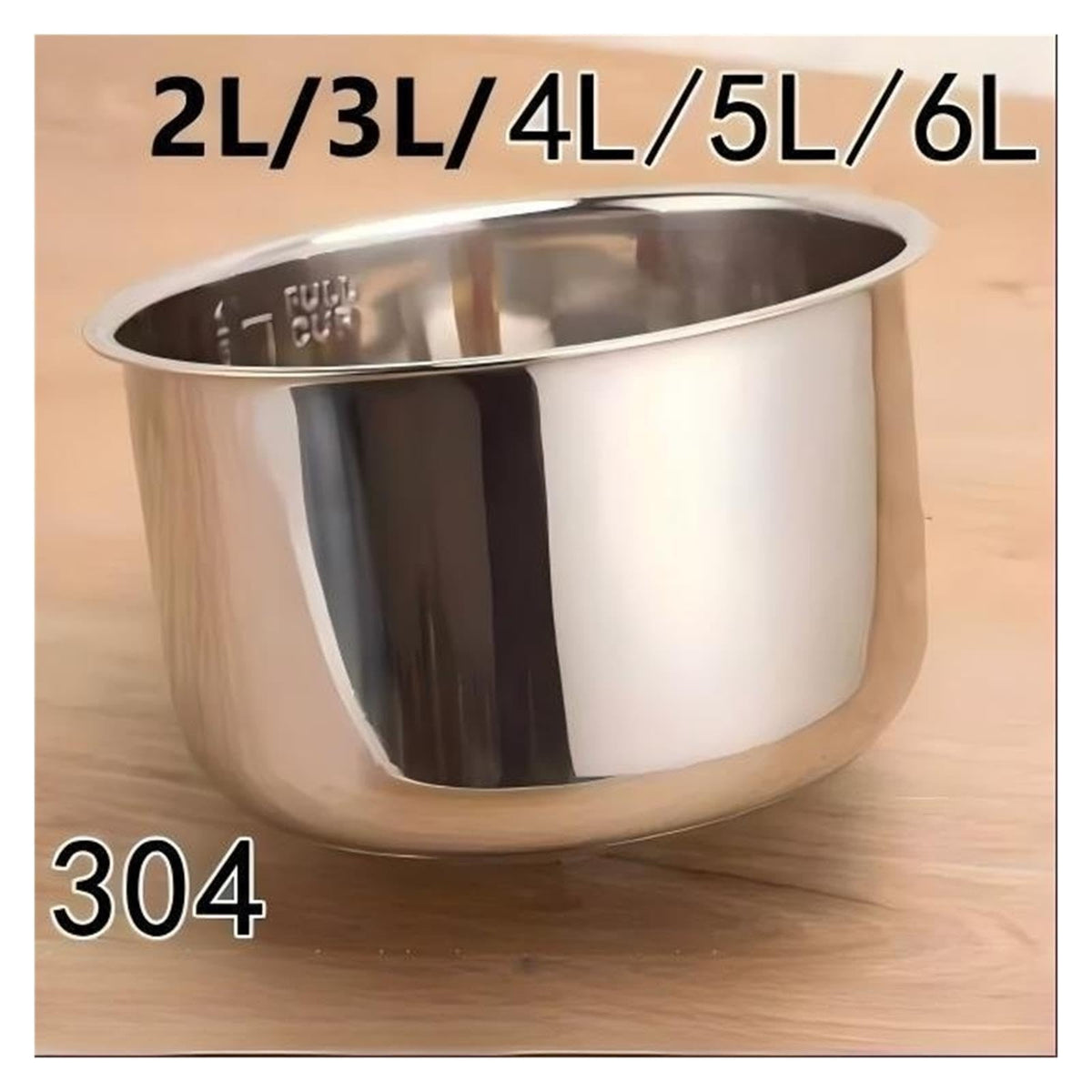 304 Stainless Steel Inner Pot for Pressure Cooker K97736