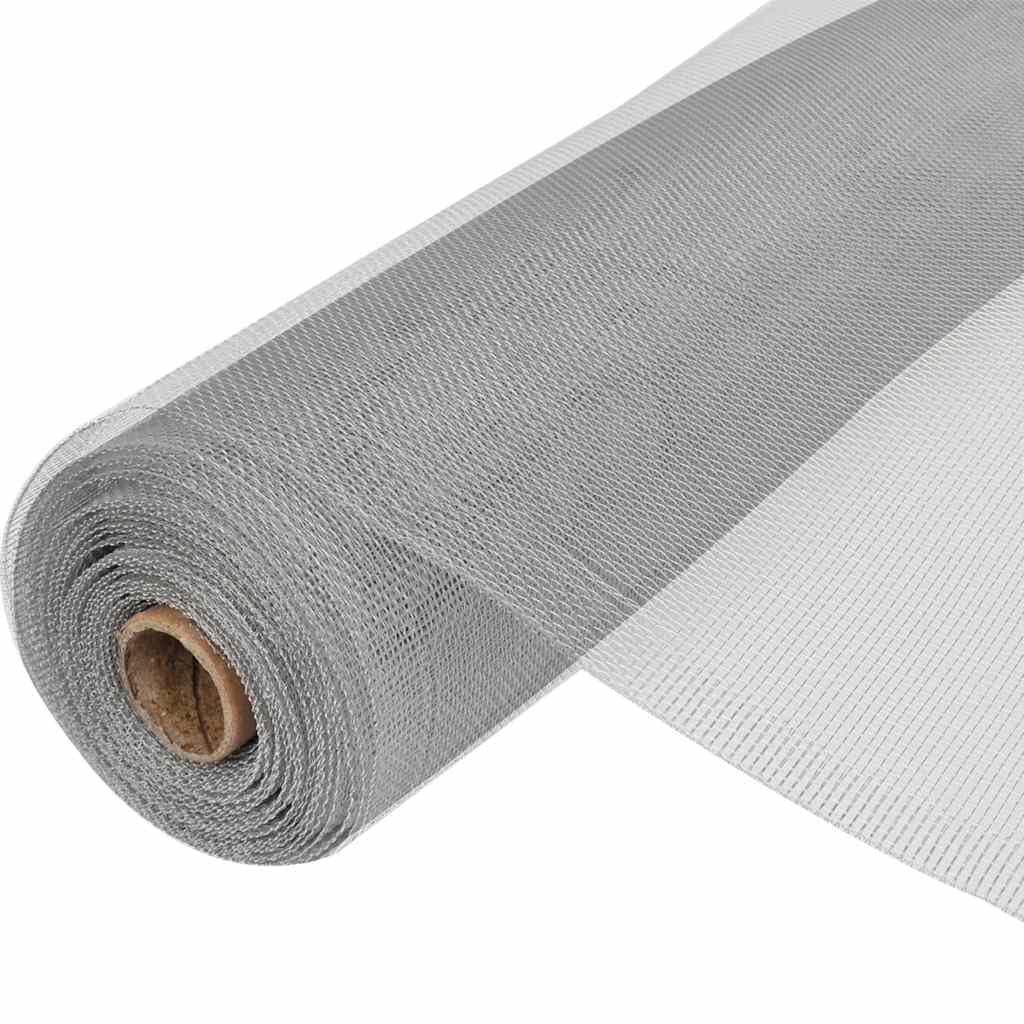 Aluminum Mesh Roll 39.4x196.9 Inch Silver Y445595
