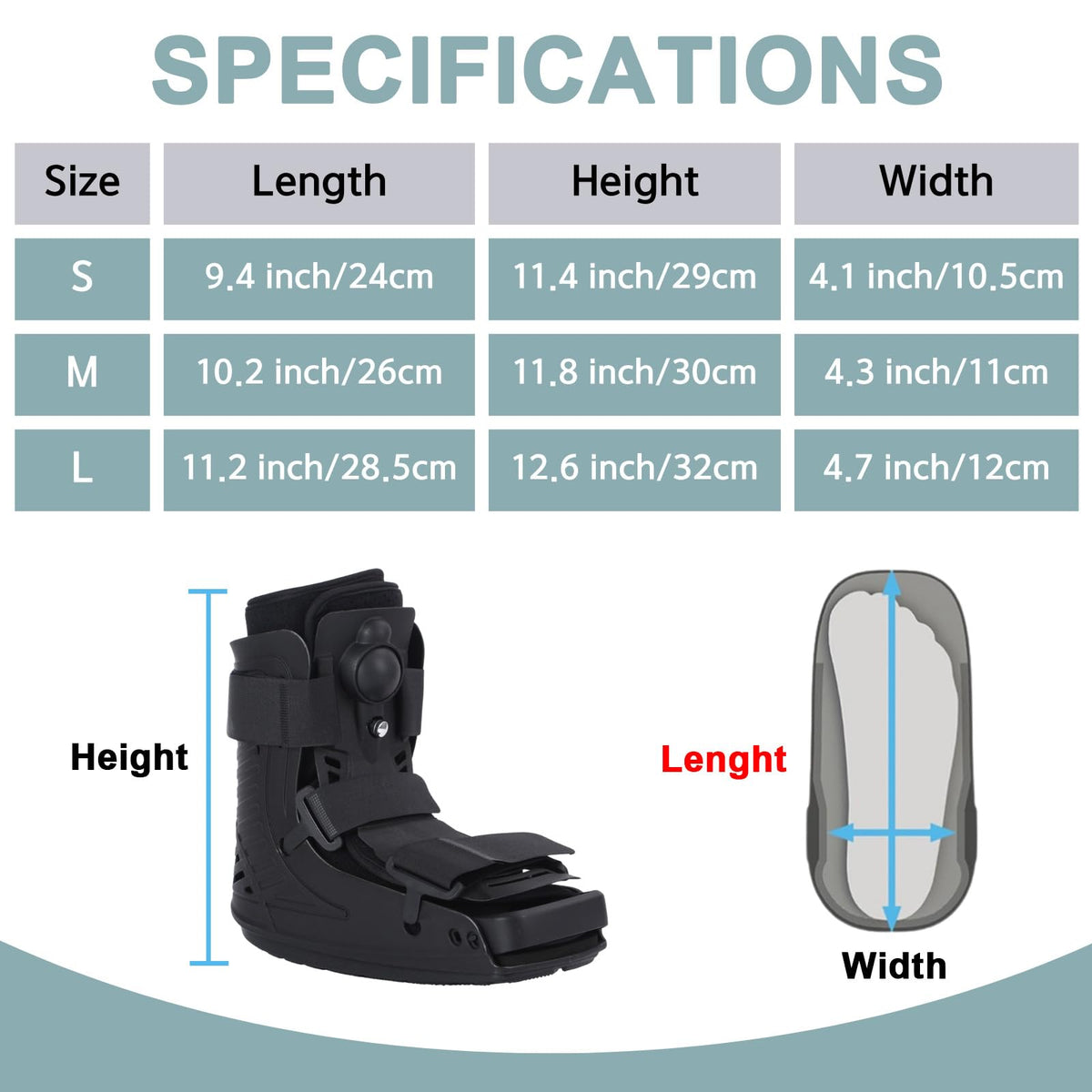 Short Inflatable Walking Boot U989644