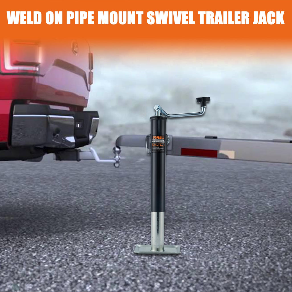 5000 lb Weld-on 10" Lift Trailer Jack with Footplate Y69676