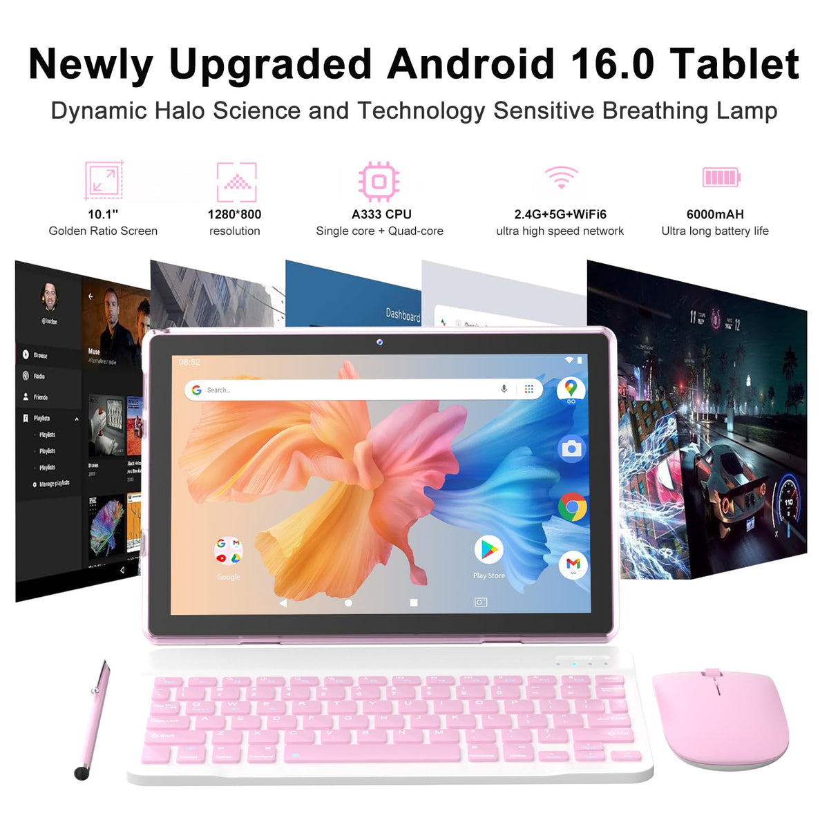 Android 16 Tablet 10 Inch 12 GB RAM 64GB ROM 2 in 1 Tablet PC N9202