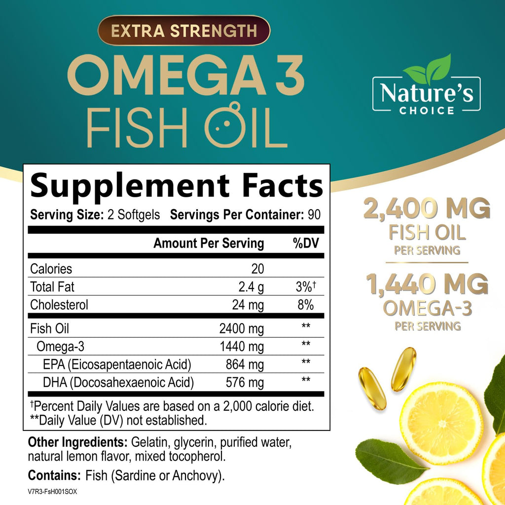 Omega 3 Fish Oil 2400mg Softgels K978522