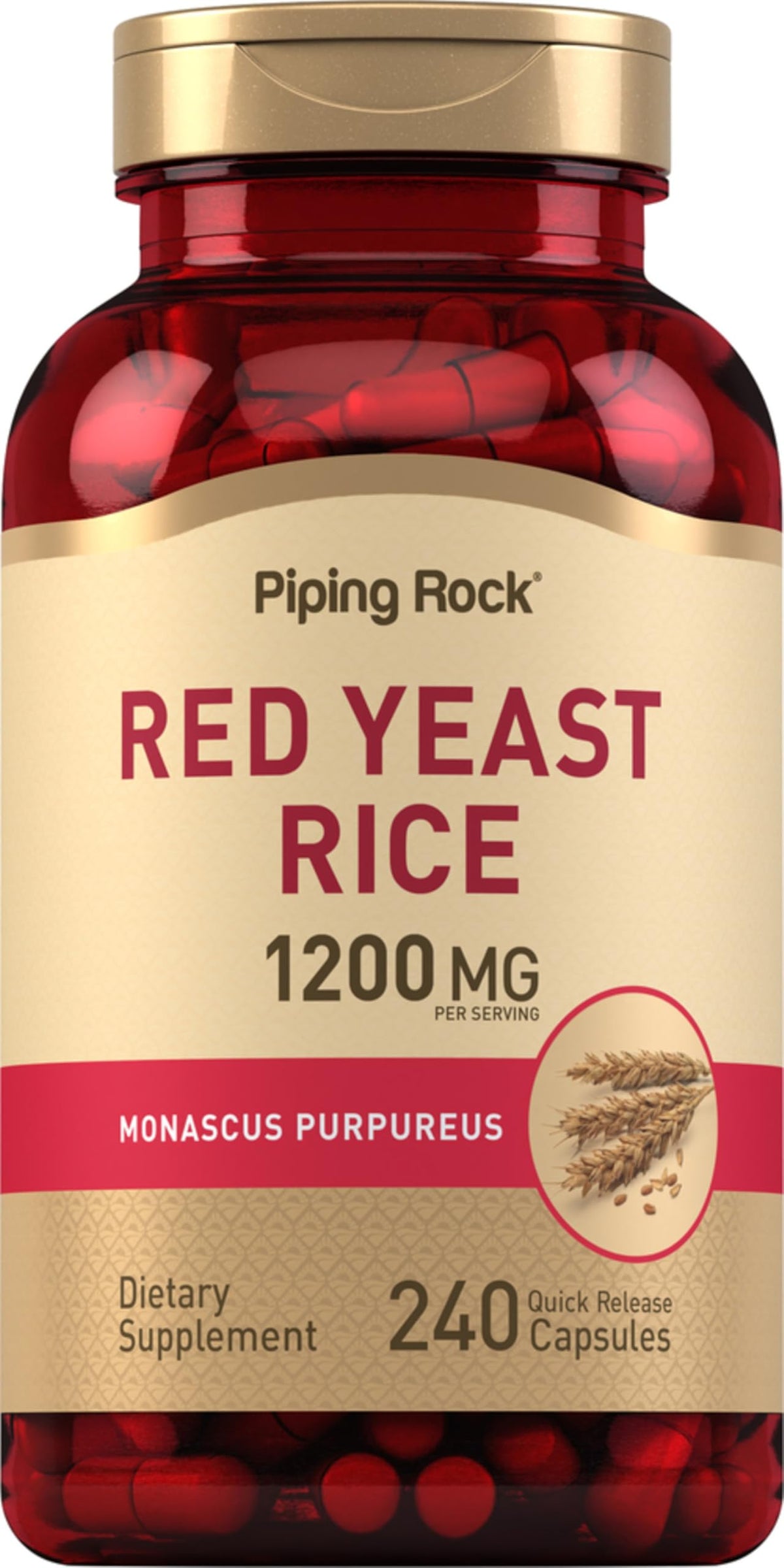 Red Yeast Rice 1200 mg 240 Capsules Y477