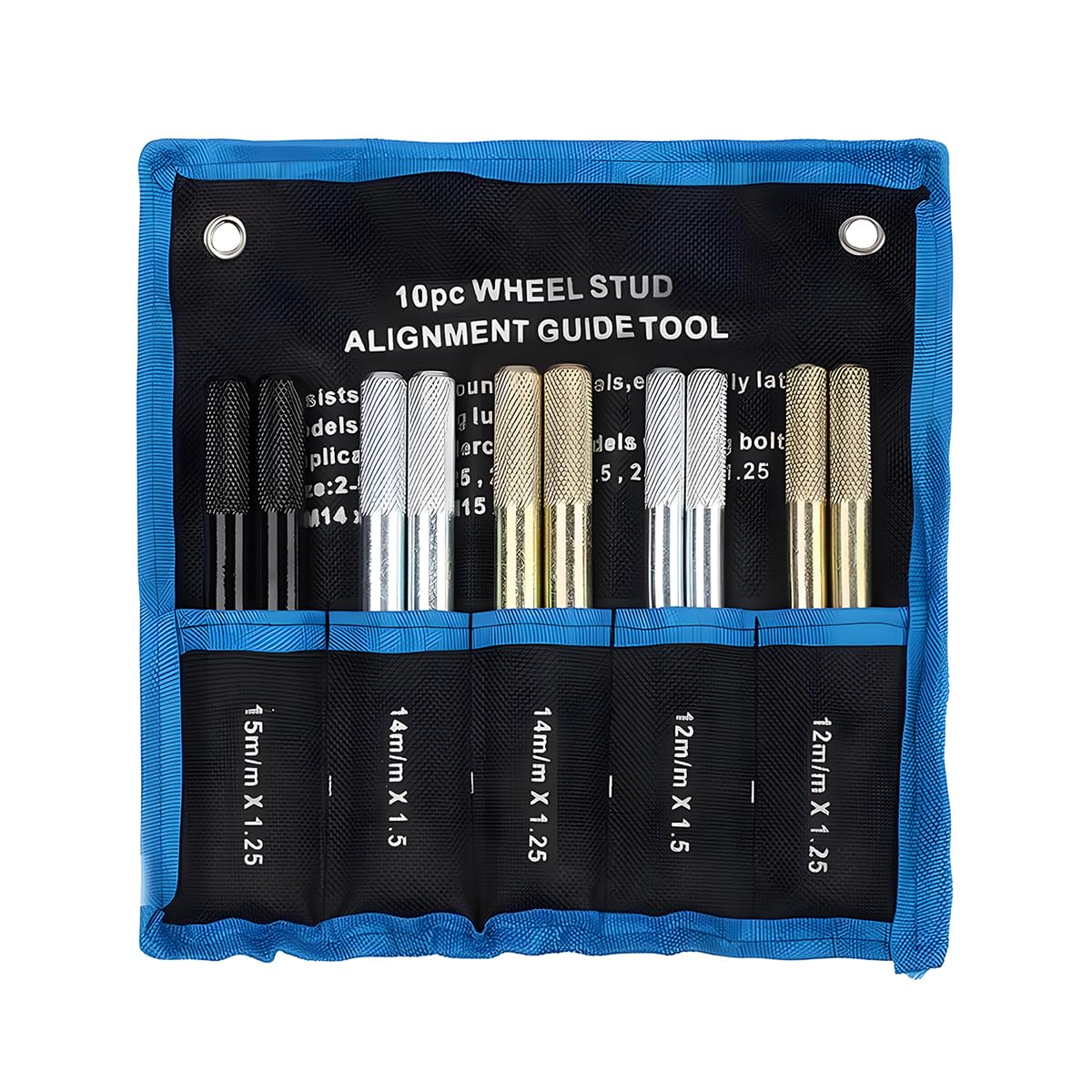 10PCS Wheel Alignment Pin Guide Tool M14 x 1.5/1.25 M12 x 1.5/1.25 M15 x 1.25 Q34573