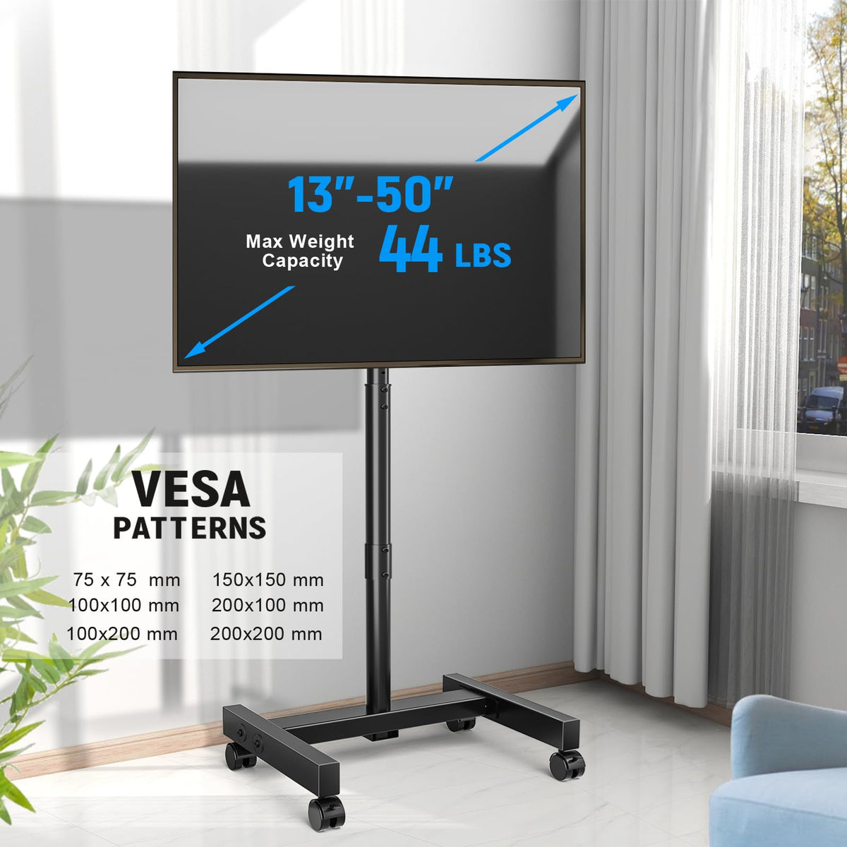 Rolling TV Stand for 13-50 Inch TVs E8216