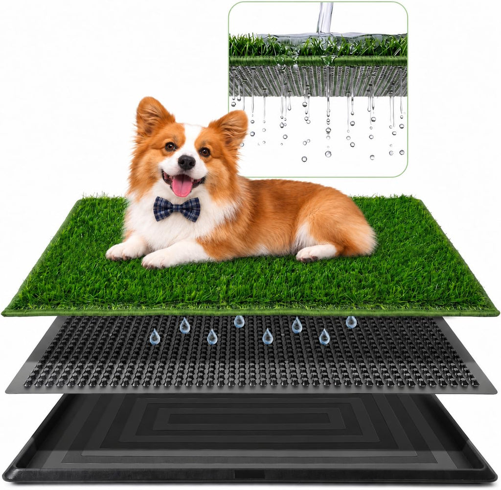 3 Layer Dog Grass Pad with Tray 30" x 20" J550