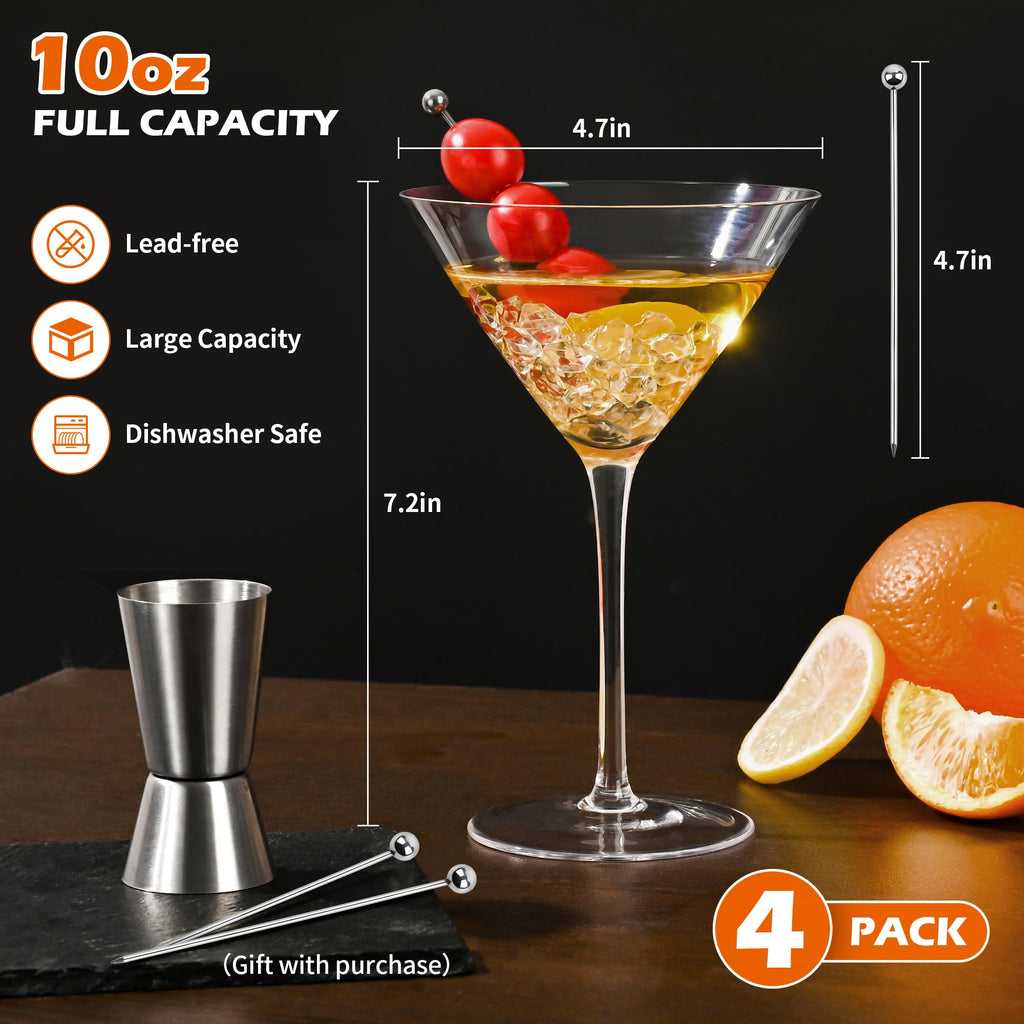 10oz Martini Glasses Set of 4 M284