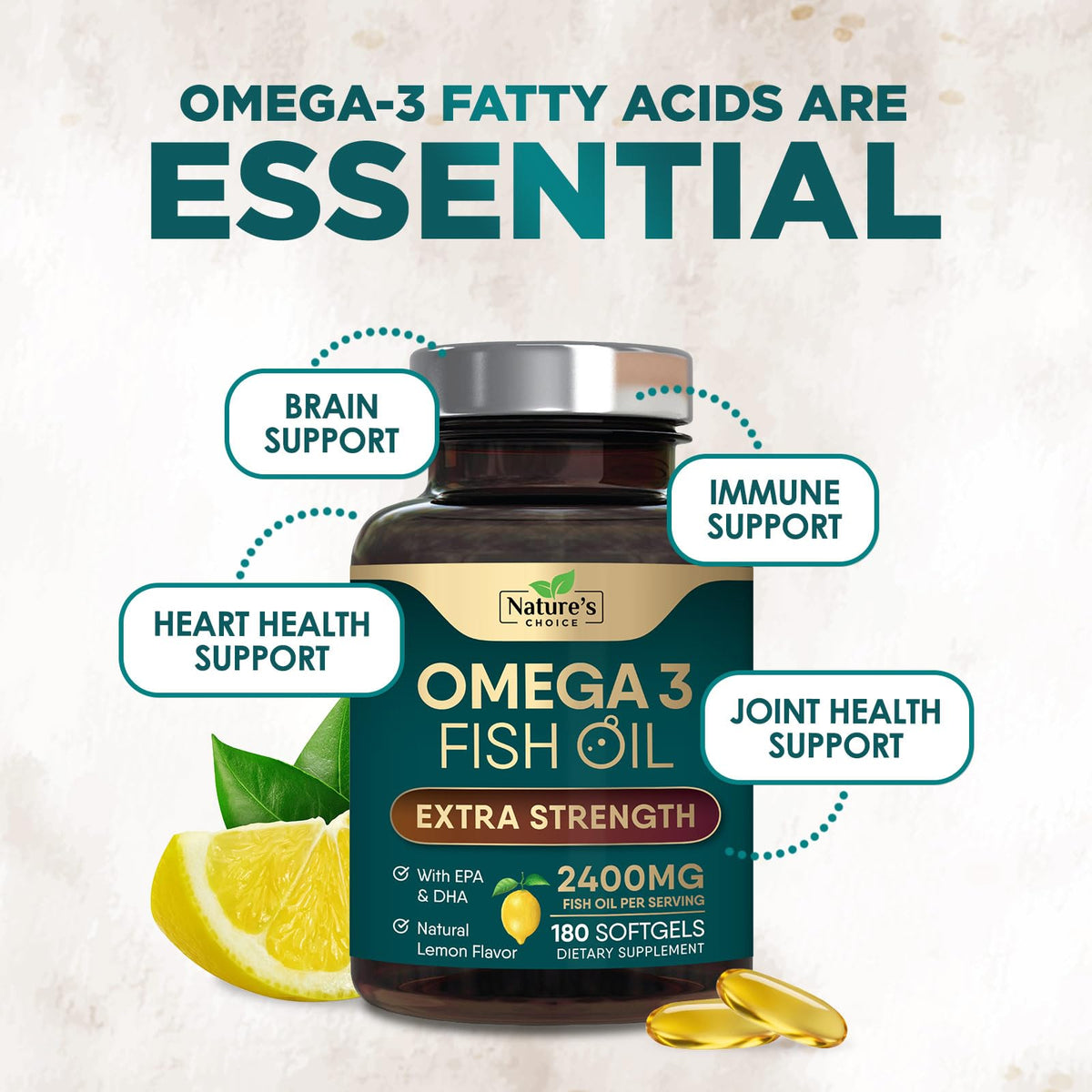 Omega 3 Fish Oil 2400mg Softgels K978522