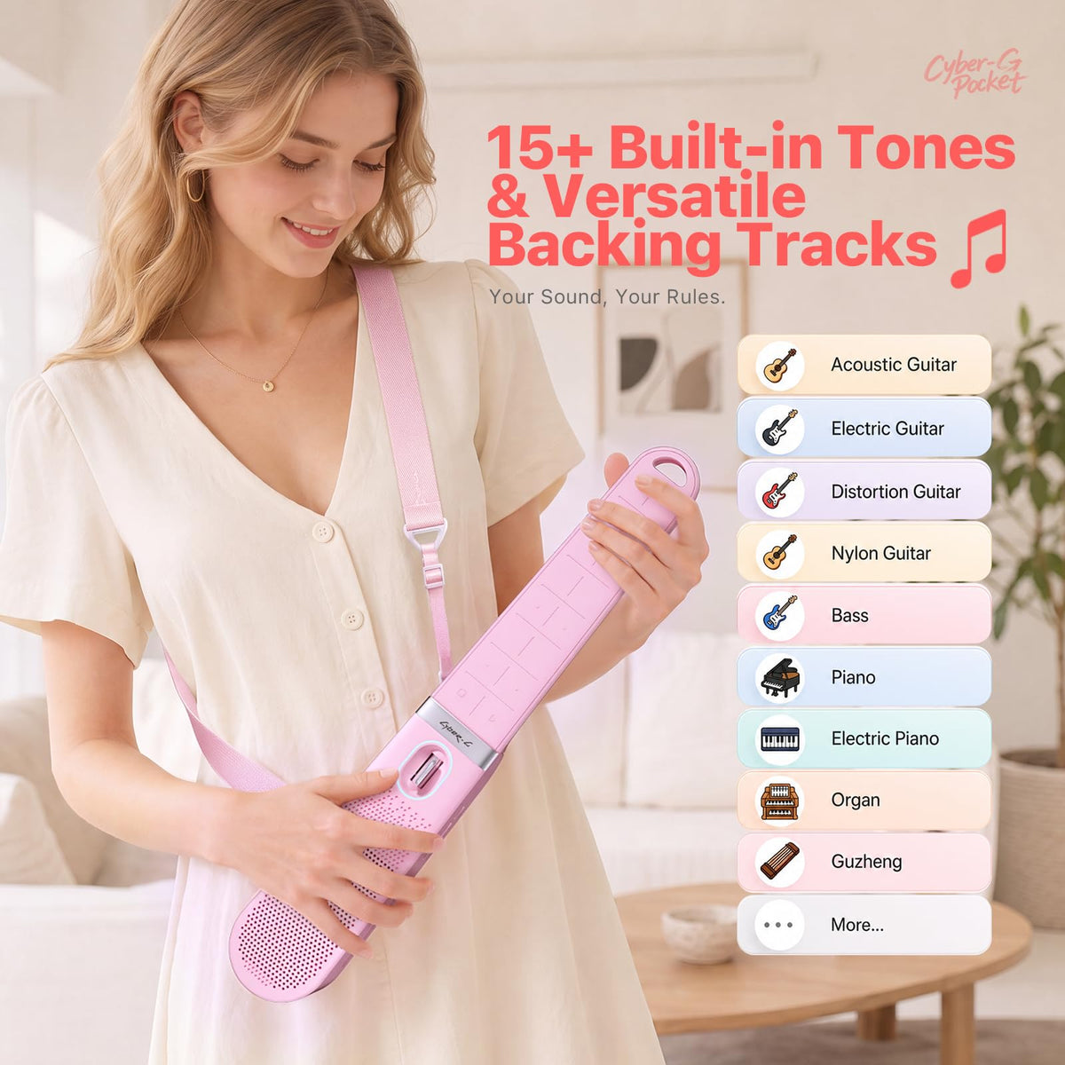 Pocket Guitar with Built-in Speaker C894895