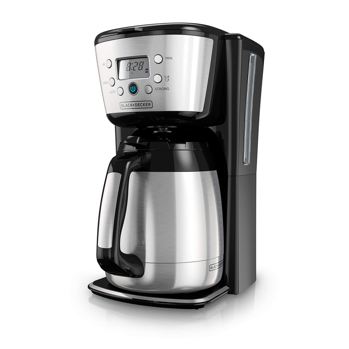 Black and Silver 12 Cup Programmable Thermal Coffee Maker A43459