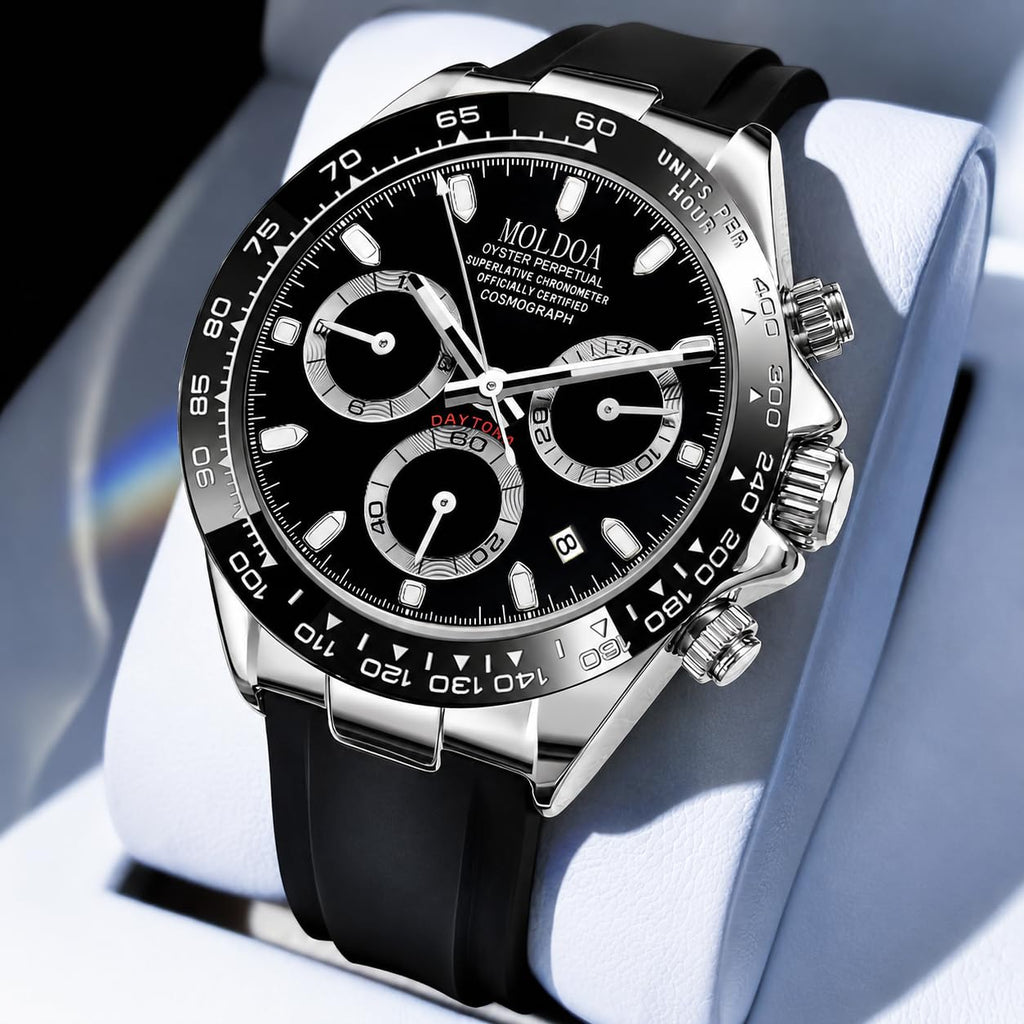 Men's Analog Quartz Chronograph Waterproof Silicone Strap Watch W9928