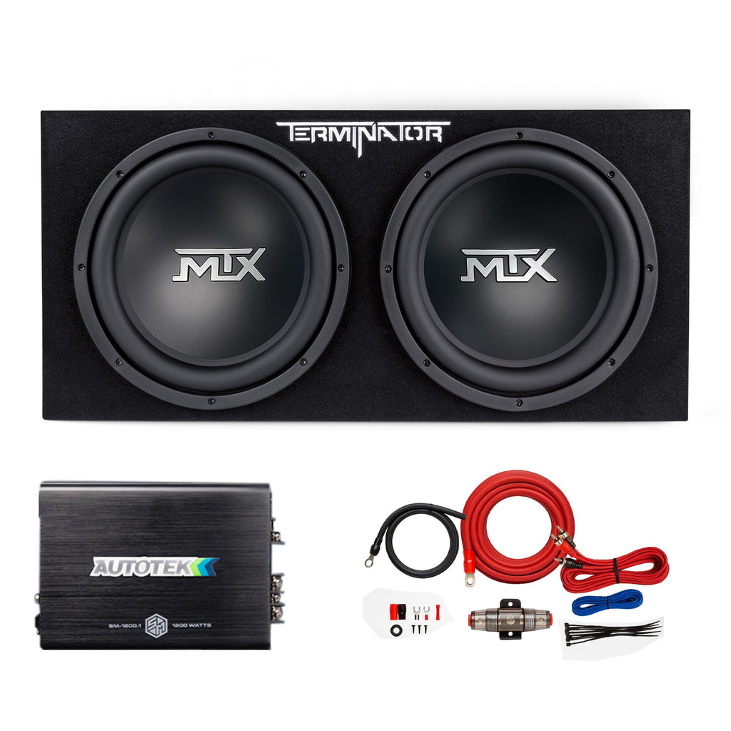 12" Subwoofer Box, Mono Amp & 4 Gauge Wiring Kit K1679