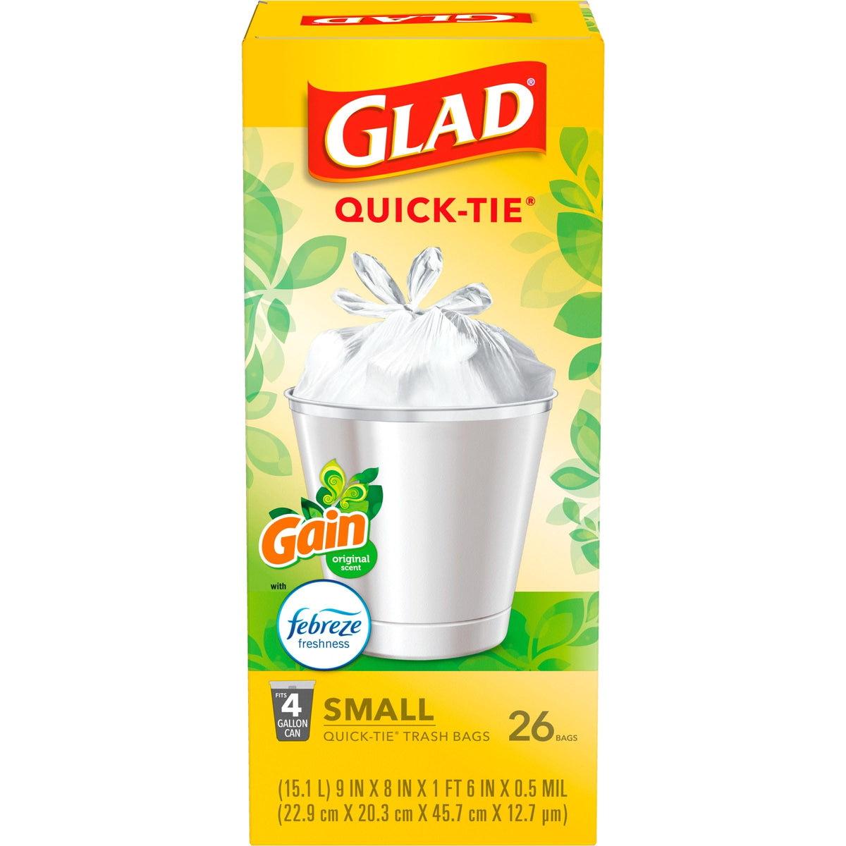 4 Gal 26 Count Trash Bags Pack of 6 D70389