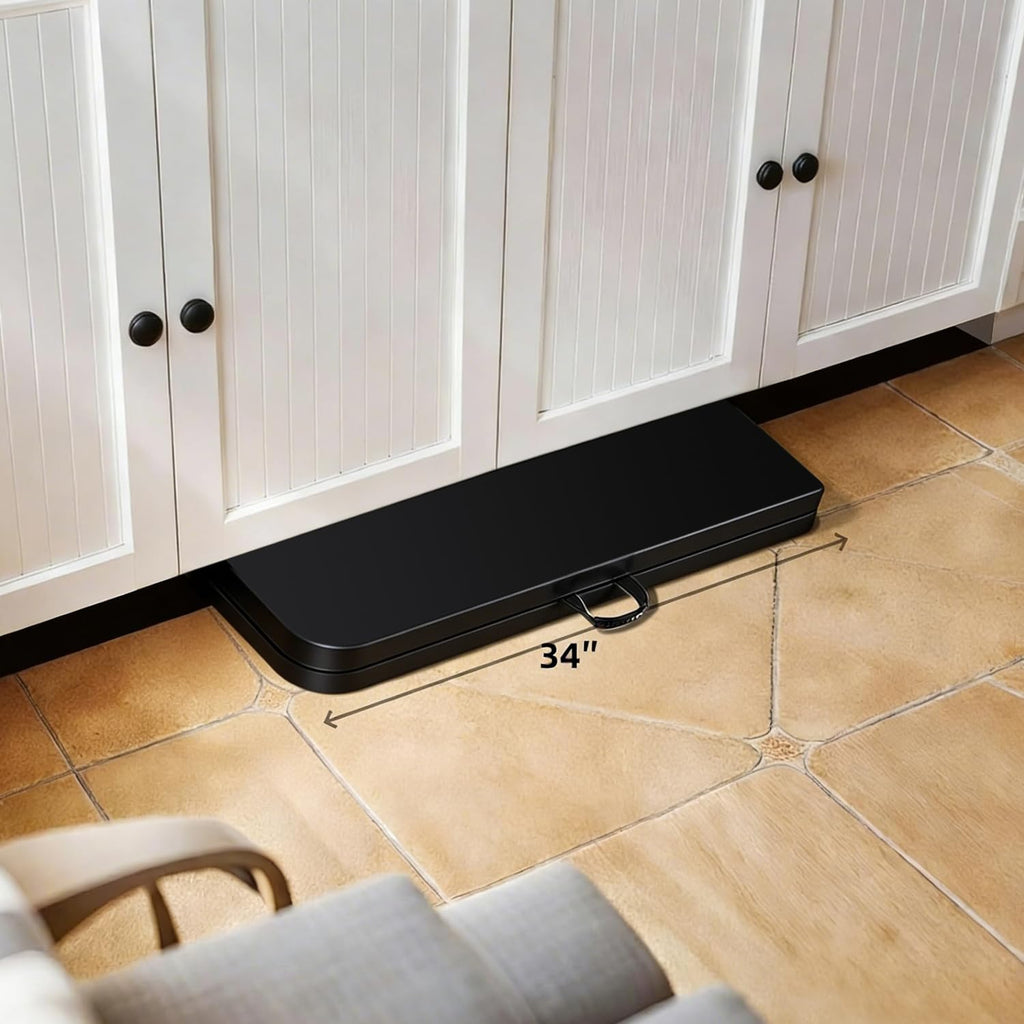 34" Black Square Folding Table with Carrying Handle X5417