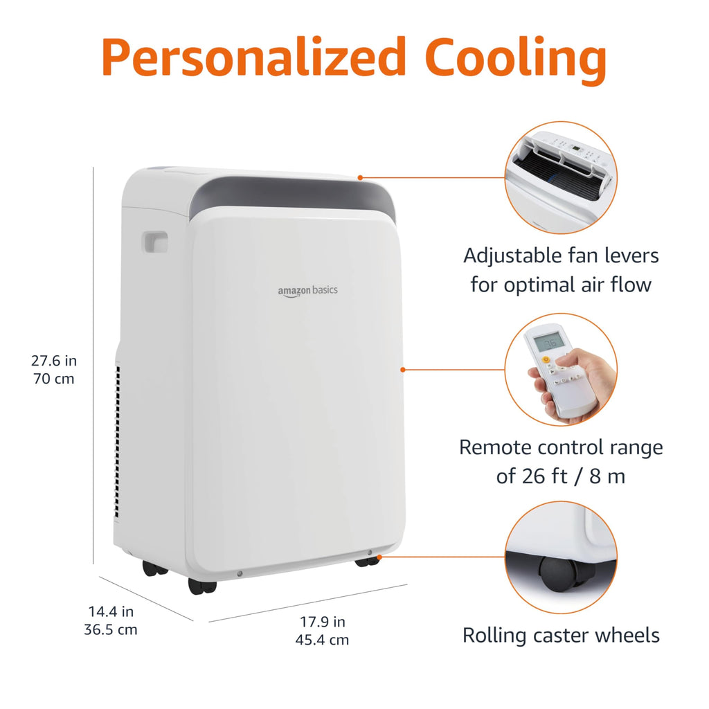 3-In-1 Portable Air Conditioner with Remote, 10000 BTU, White V906933