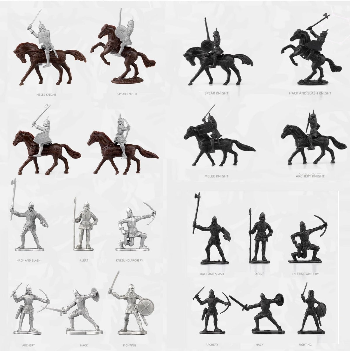 Medieval Knights Toy Soldier Cavalry Horses Set V355352