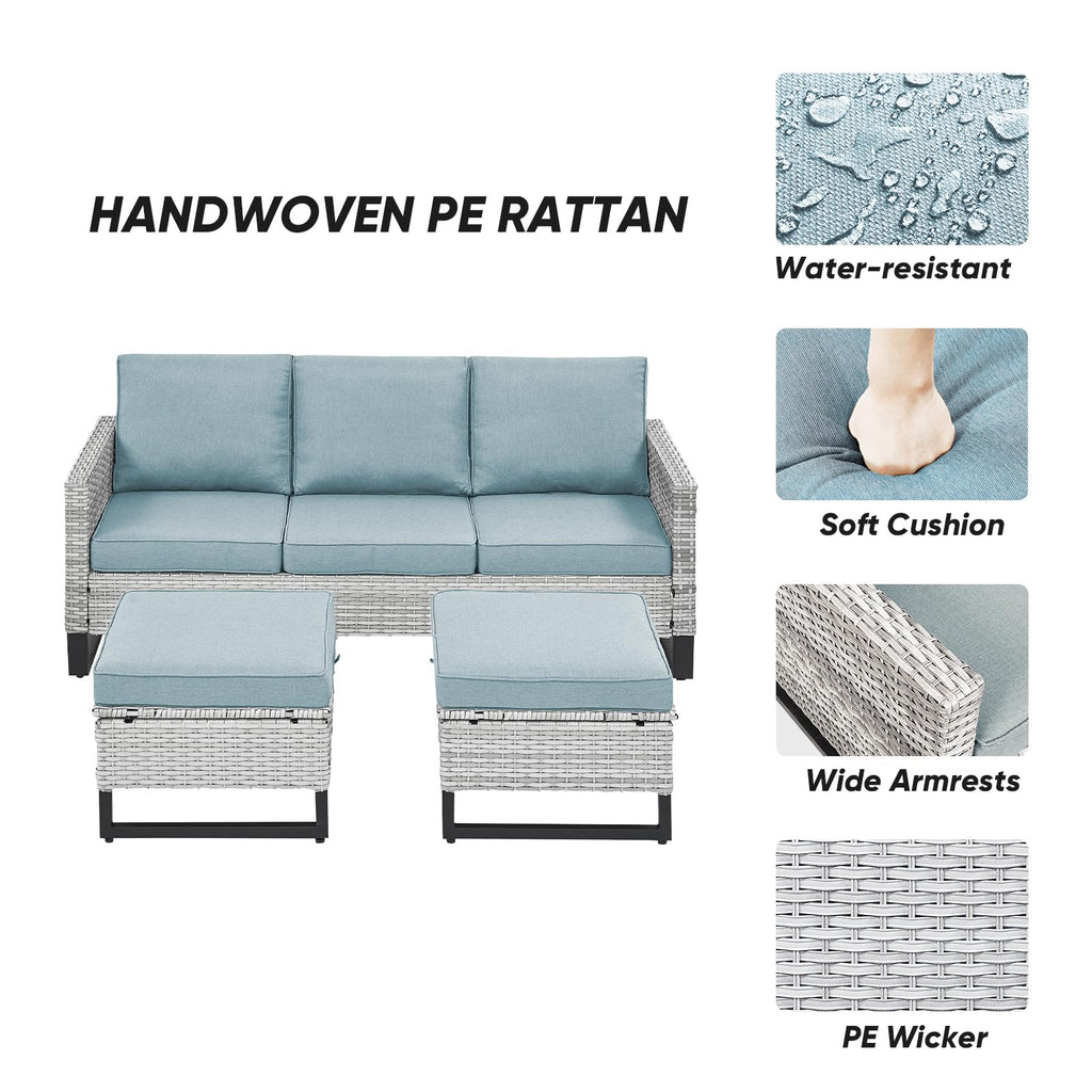 Wicker Patio Furniture Set of 5 H11102