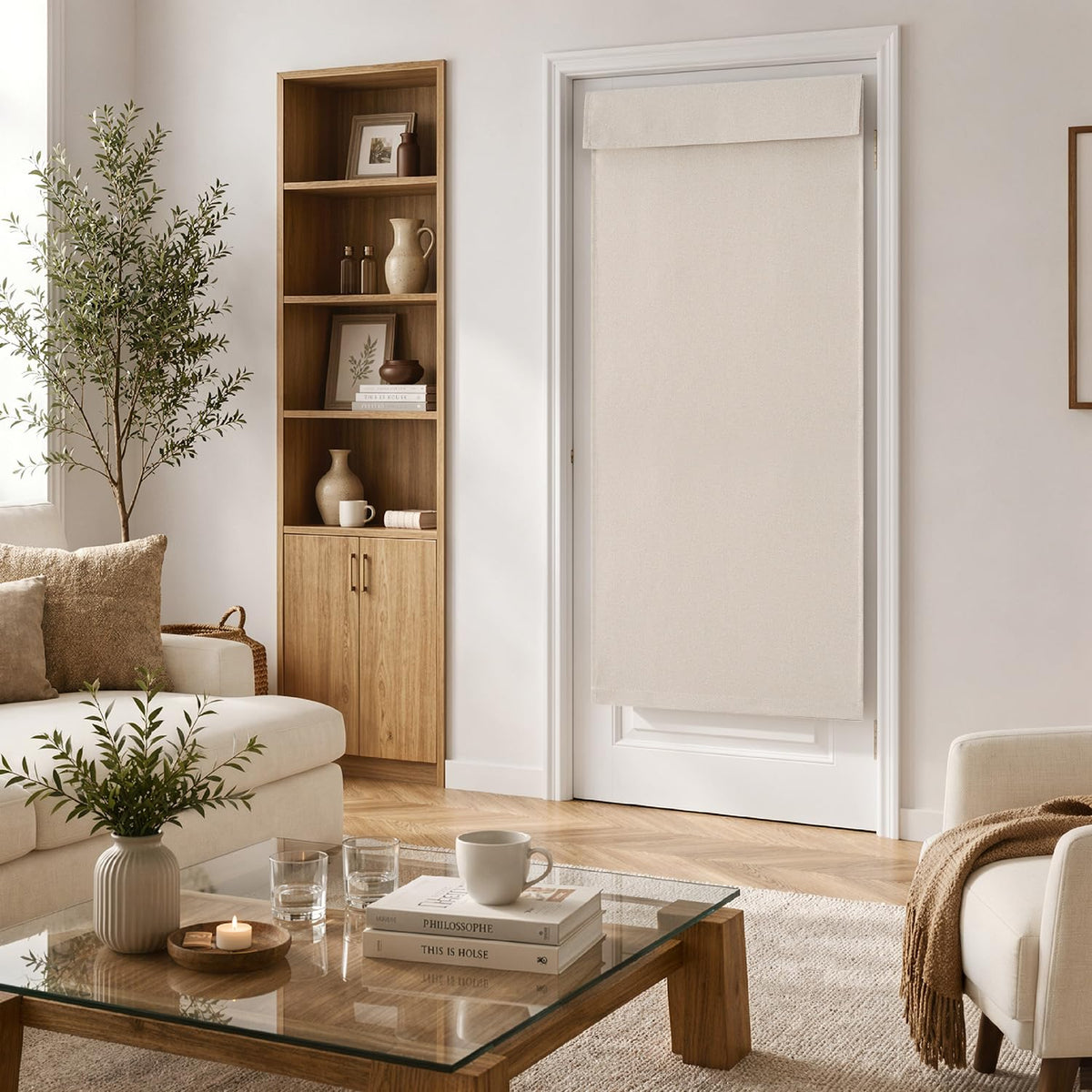 100% Blackout Linen Curtains 2 Panels V65314