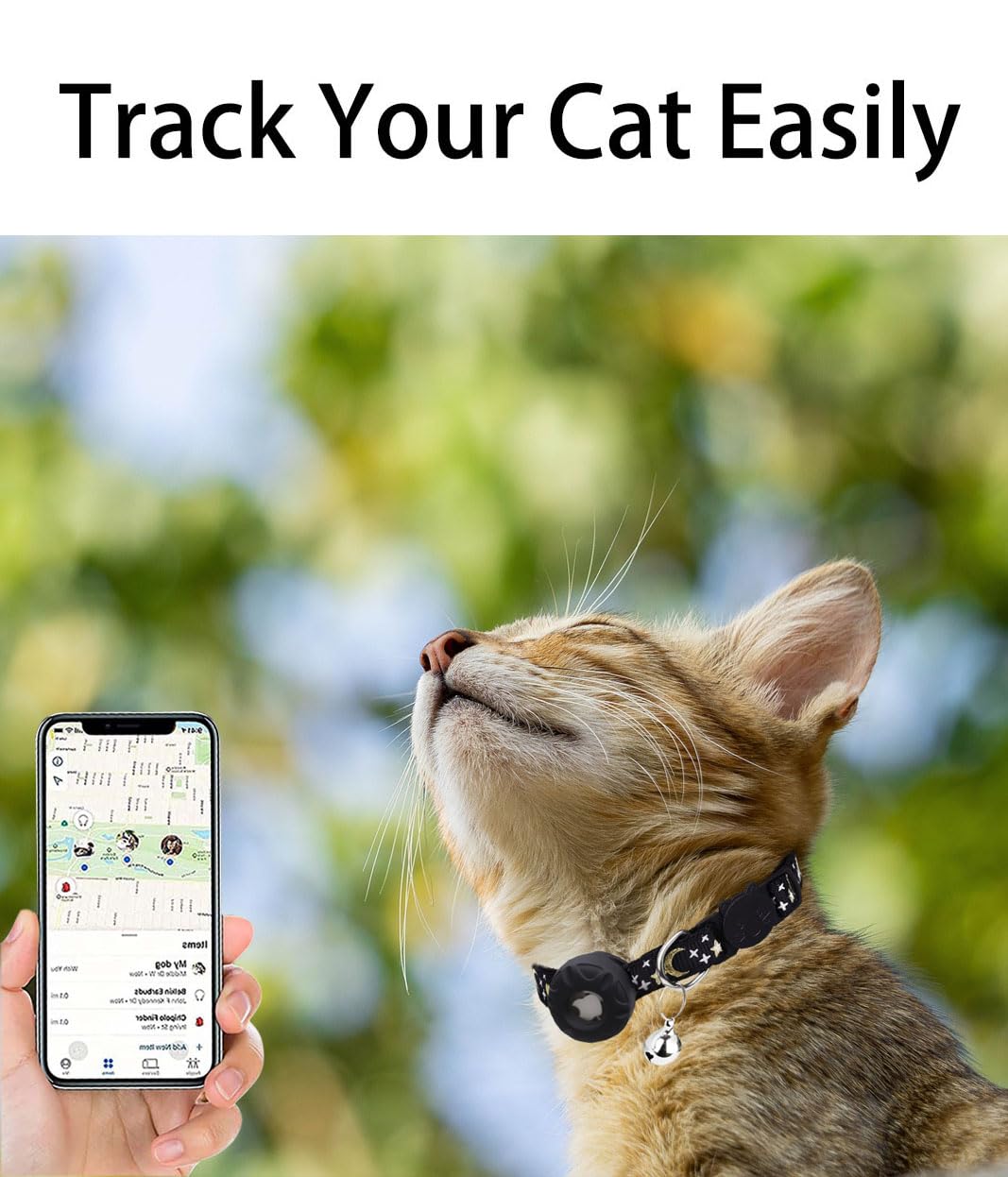 Breakaway Cat Collar with Airtag Holder T465