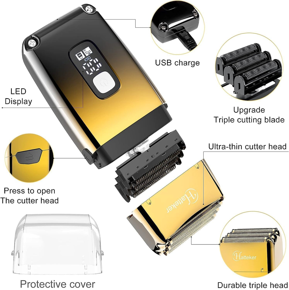 Electric Foil Shaver Waterproof Cordless P111