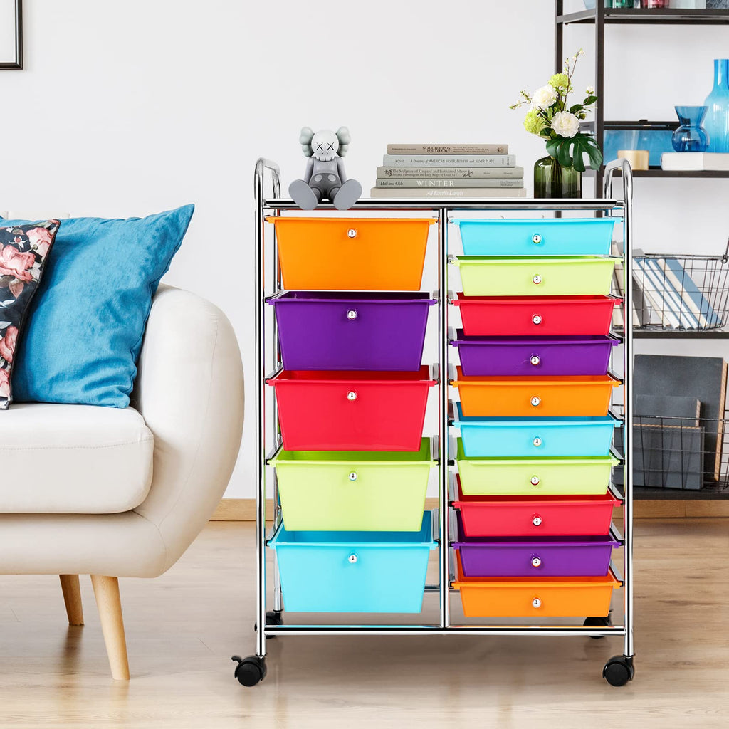 15 Drawer Rolling Storage Cart M206