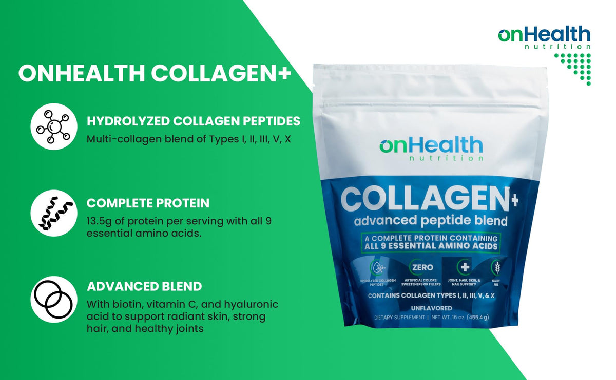 Multi Collagen Peptide Powder Types I, II, III, V & X Unflavored G505