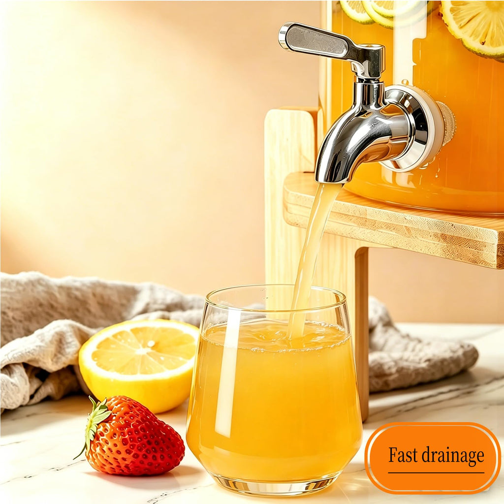 3.5 Gallon Glass Beverage Dispenser with Stand N2149